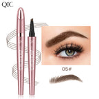 4-Tip Microblading Eyebrow Pen | Waterproof & Sweatproof Liquid Brow Pencil for Natural Hair-Like Brows