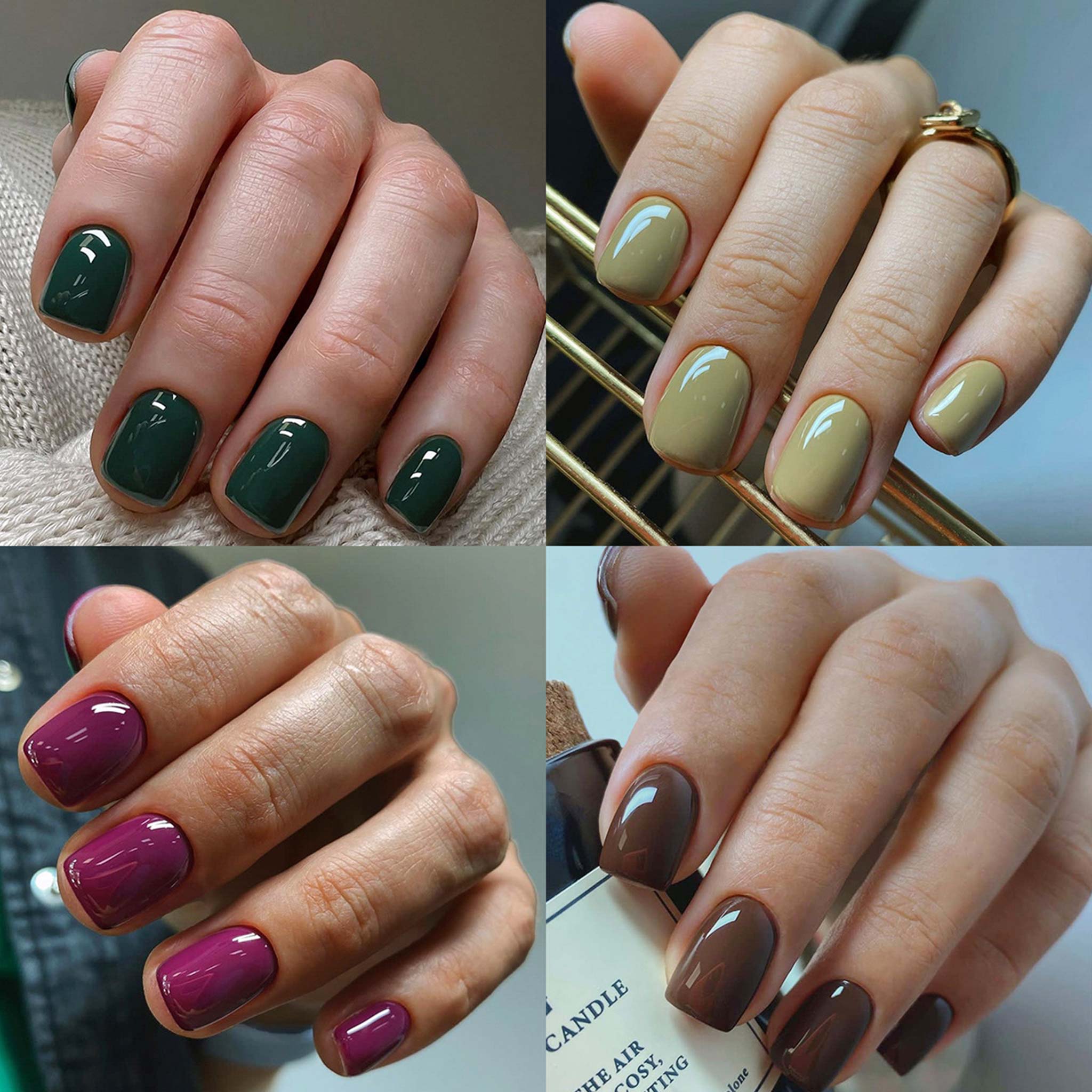 Solid Color Short Press-On Nails