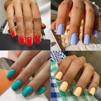 Solid Color Short Press-On Nails