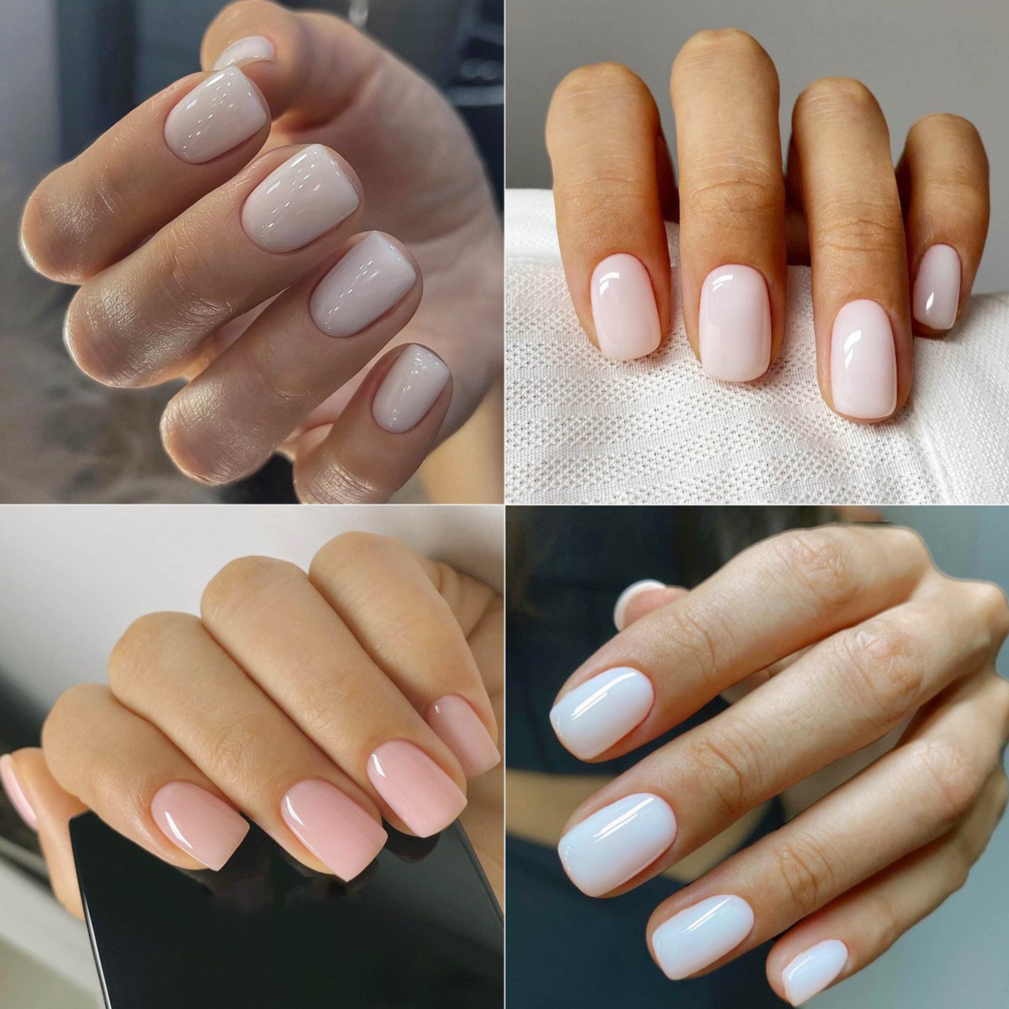 Solid Color Short Press-On Nails