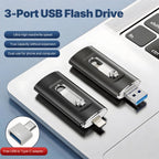 High-capacity USB flash drive for both mobile phones and computers