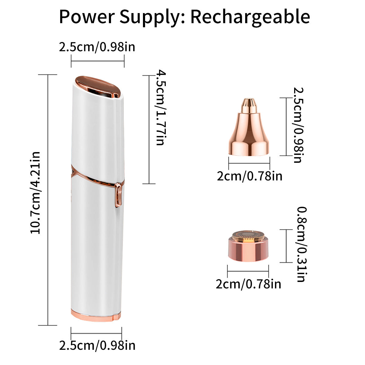 Women’s 2-in-1 Electric Eyebrow Trimmer | Precision Shaver & Facial Hair Remover Grooming Device