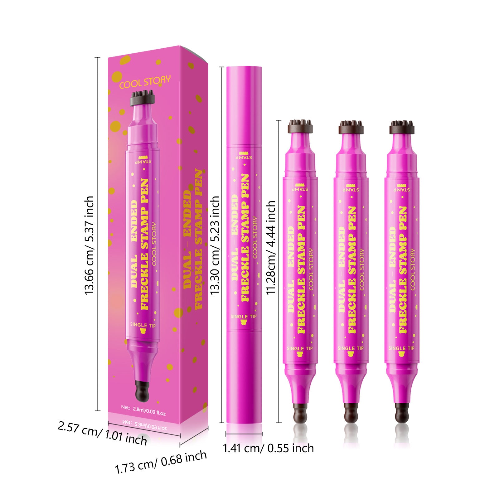 Natural Freckle Stamp Pen | Waterproof Long-Lasting Faux Freckle Makeup Pen for Natural Look