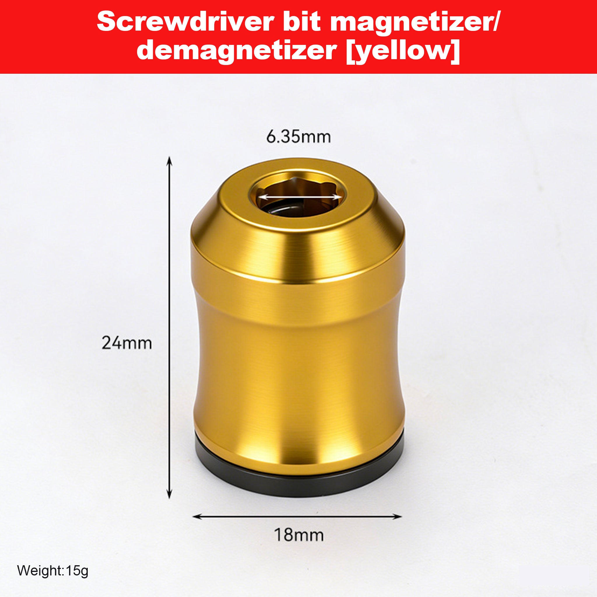 Aluminum Alloy Magnetic Bit Magnetizer/Demagnetizer | Strong Magnetic Screwdriver Bit Holder & Enhancer
