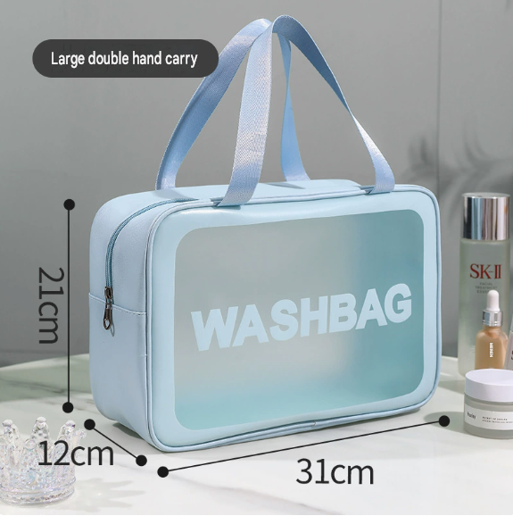 Clear PVC Makeup Bag | Waterproof Travel Cosmetic Tote