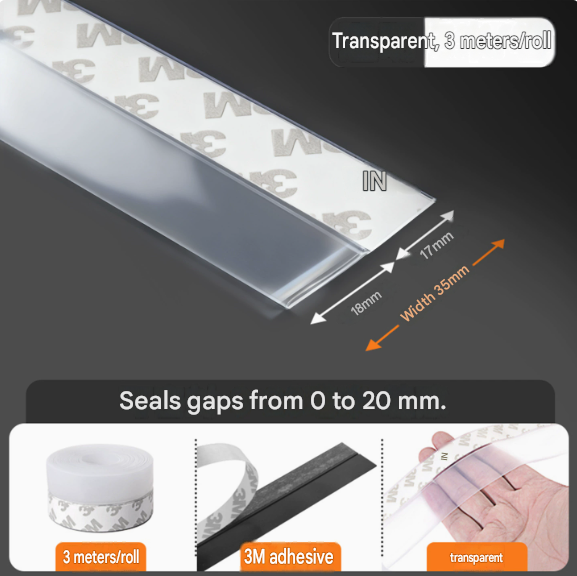 Self-Adhesive Weather Stripping for Doors & Windows