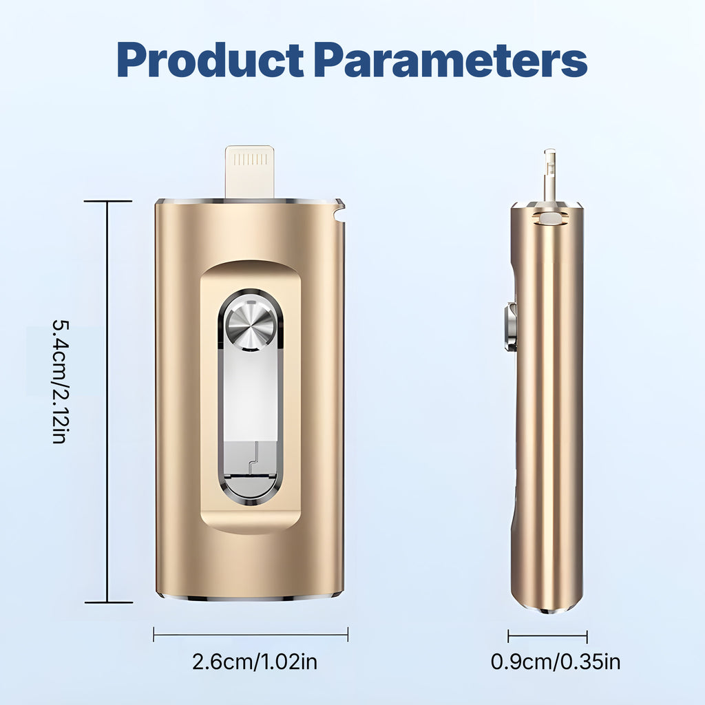 High-capacity USB flash drive for both mobile phones and computers