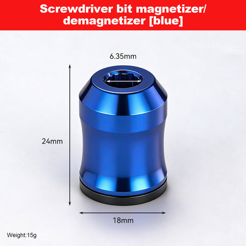 Aluminum Alloy Magnetic Bit Magnetizer/Demagnetizer | Strong Magnetic Screwdriver Bit Holder & Enhancer