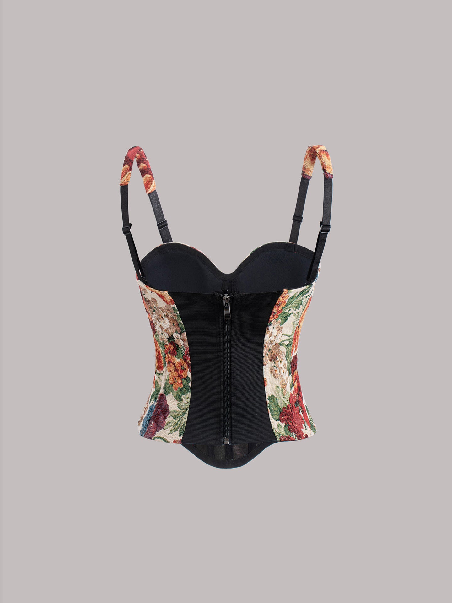 Women’s Floral Boned Corset Top | Slimming Waist Shapewear Bustier Camisole | Fashion Outerwear Crop Top