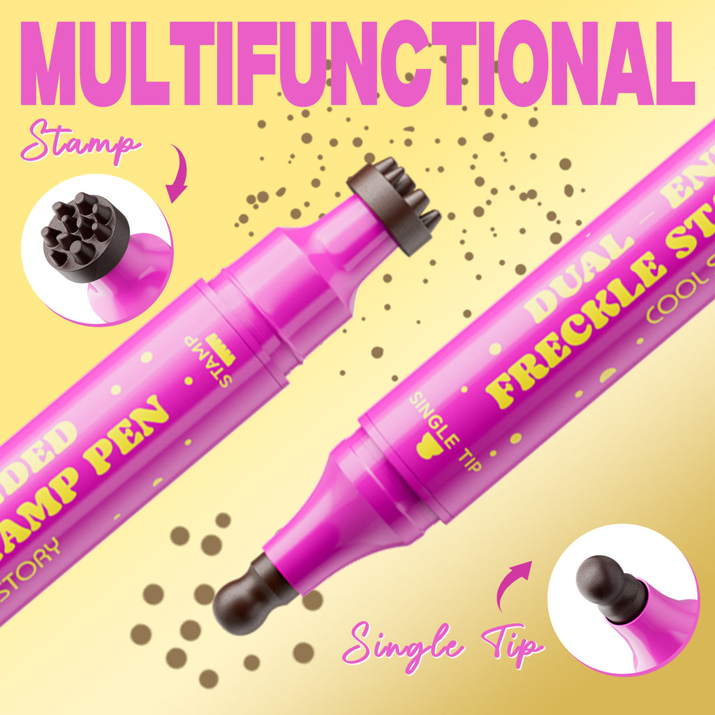 Natural Freckle Stamp Pen | Waterproof Long-Lasting Faux Freckle Makeup Pen for Natural Look