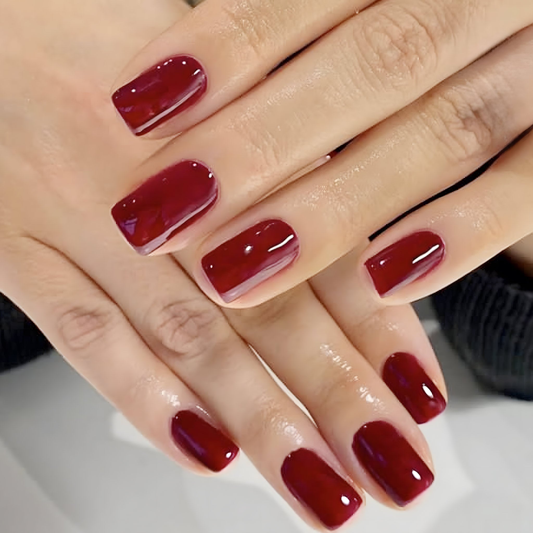 Solid Color Short Press-On Nails