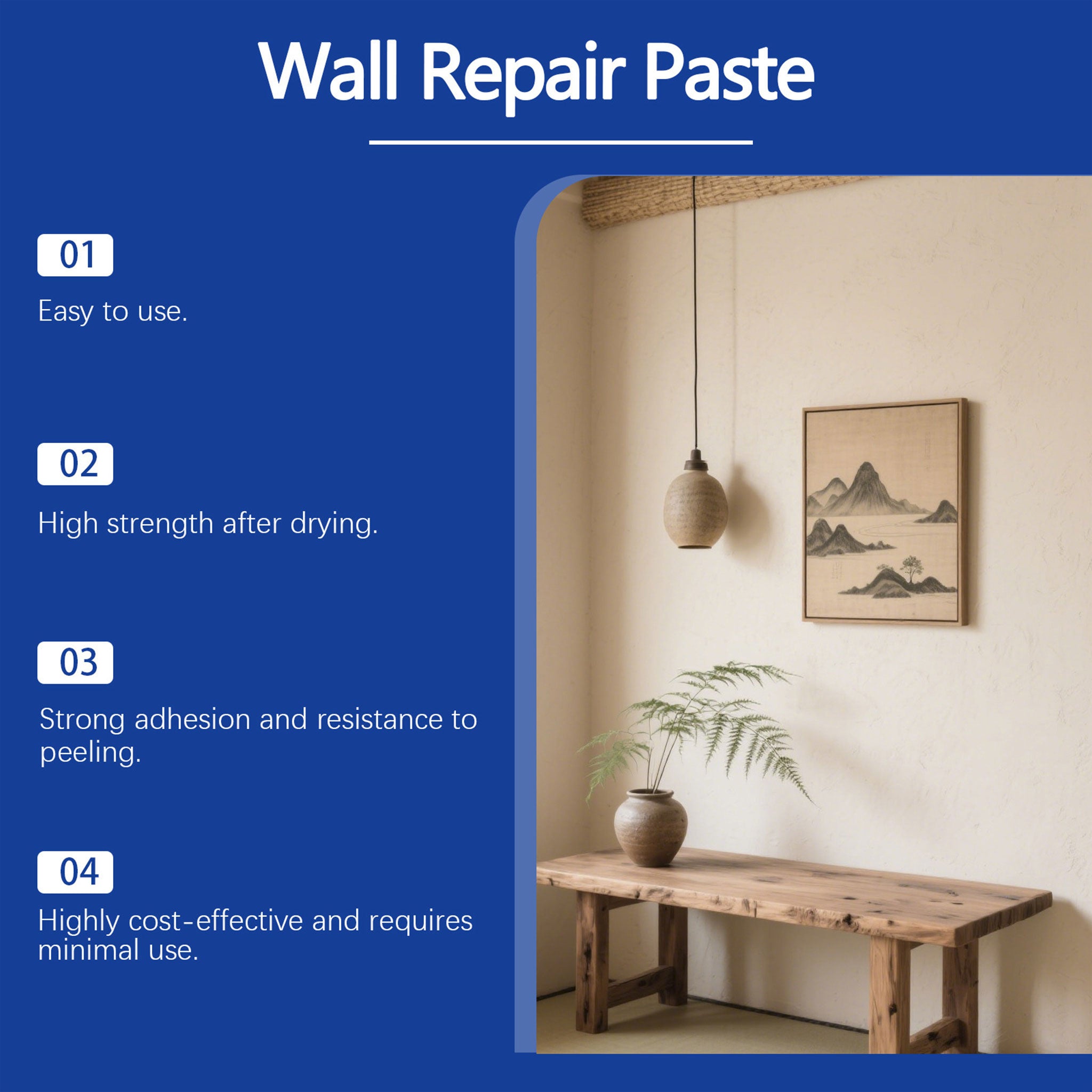 Jakehoe Wall Care Kit: Home Wall Stains & Graffiti Renovation, Paint Peeling & Crack Repair Cream