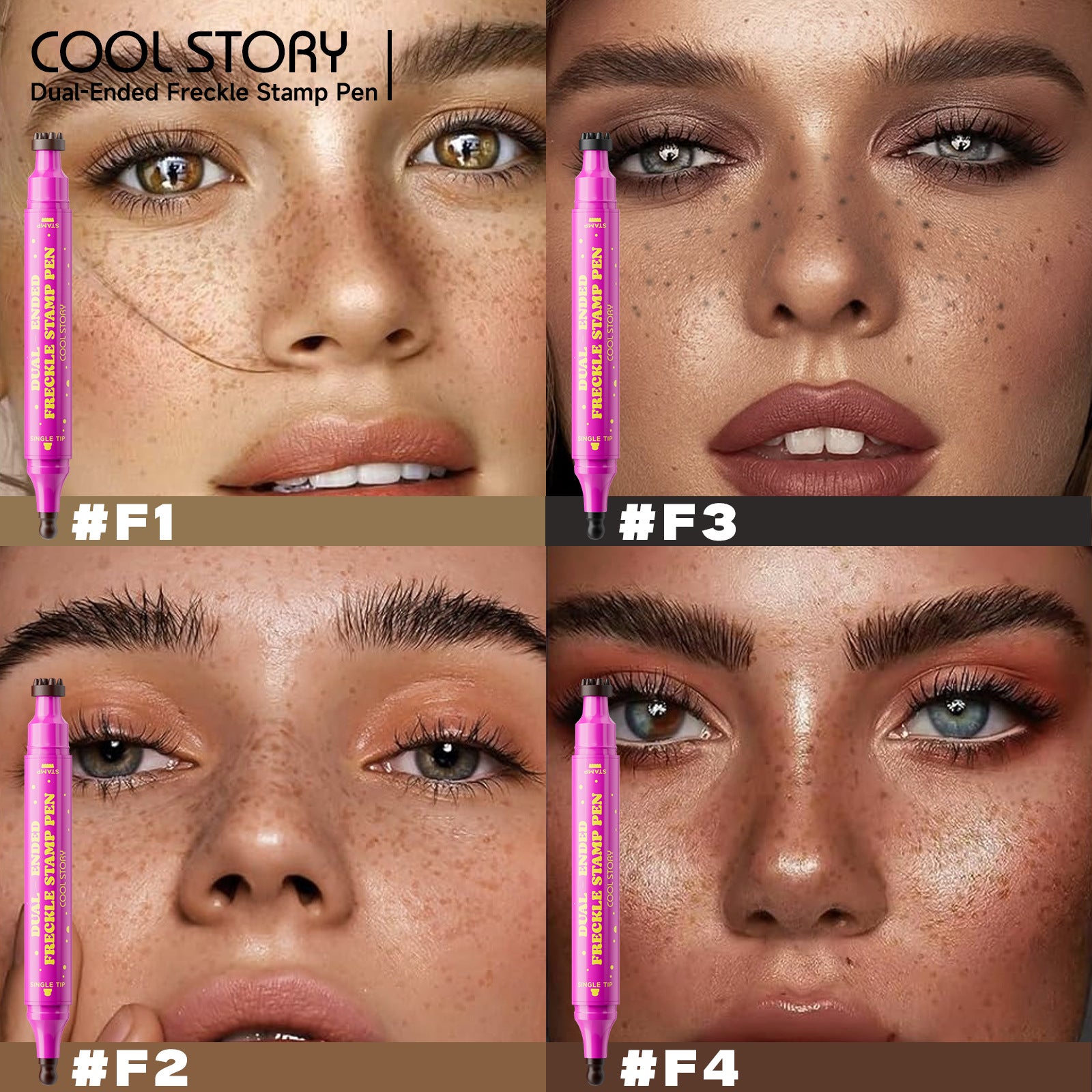 Natural Freckle Stamp Pen | Waterproof Long-Lasting Faux Freckle Makeup Pen for Natural Look