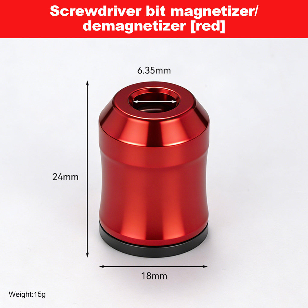 Aluminum Alloy Magnetic Bit Magnetizer/Demagnetizer | Strong Magnetic Screwdriver Bit Holder & Enhancer