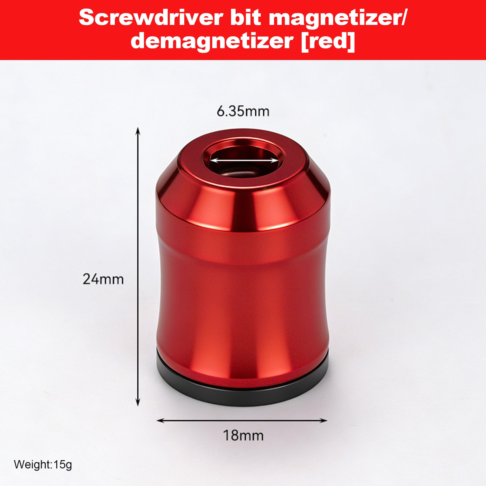 Aluminum Alloy Magnetic Bit Magnetizer/Demagnetizer | Strong Magnetic Screwdriver Bit Holder & Enhancer