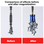 Aluminum Alloy Magnetic Bit Magnetizer/Demagnetizer | Strong Magnetic Screwdriver Bit Holder & Enhancer