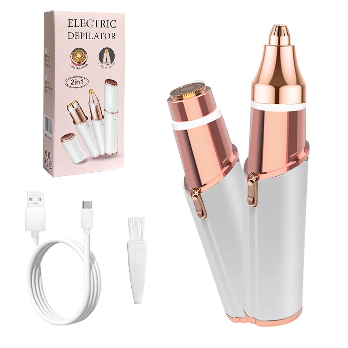 Women’s 2-in-1 Electric Eyebrow Trimmer | Precision Shaver & Facial Hair Remover Grooming Device