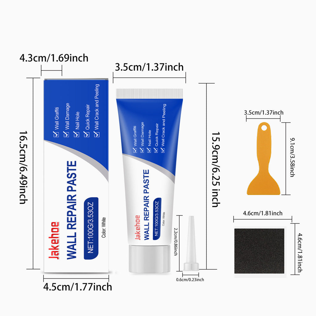 Jakehoe Wall Care Kit: Home Wall Stains & Graffiti Renovation, Paint Peeling & Crack Repair Cream
