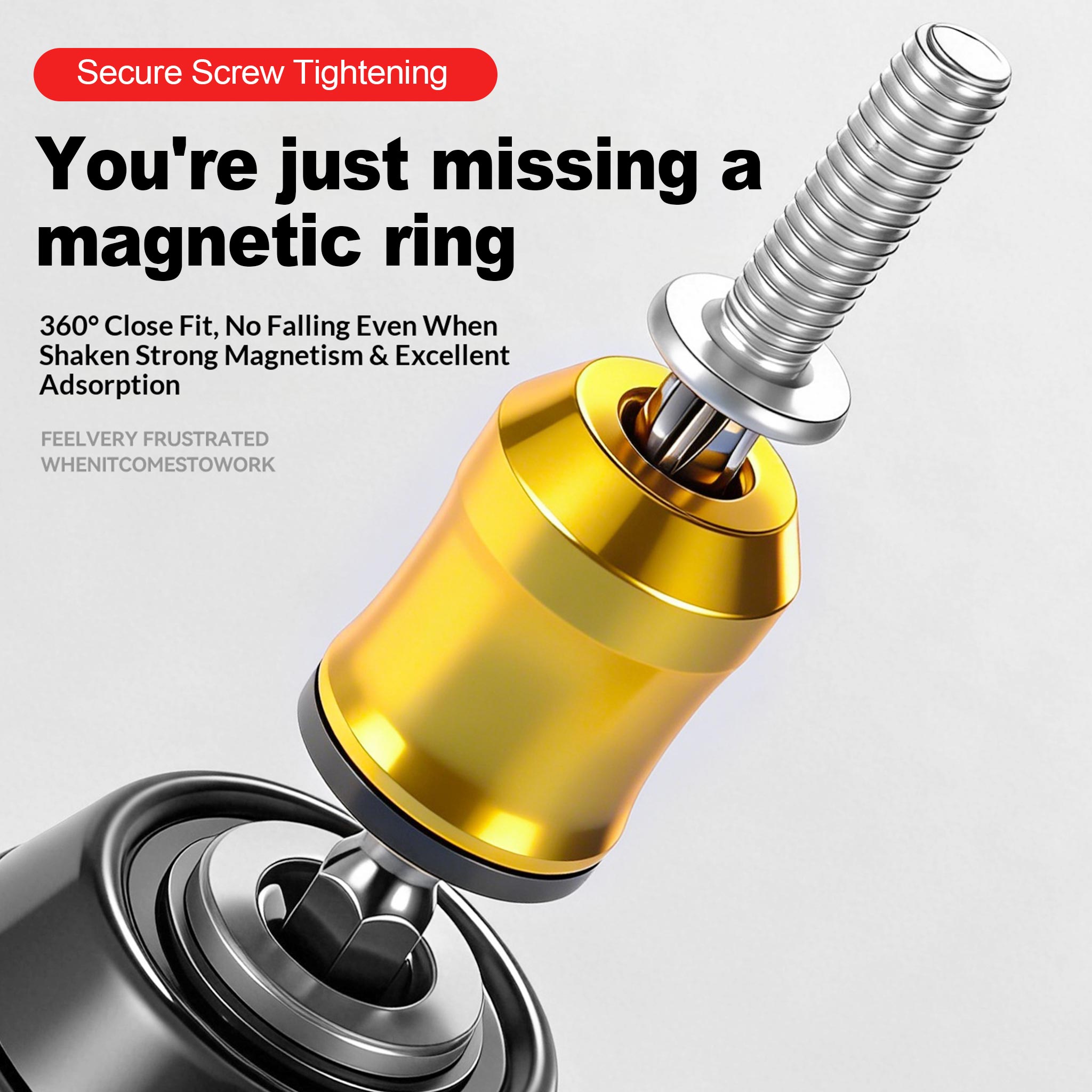 Aluminum Alloy Magnetic Bit Magnetizer/Demagnetizer | Strong Magnetic Screwdriver Bit Holder & Enhancer