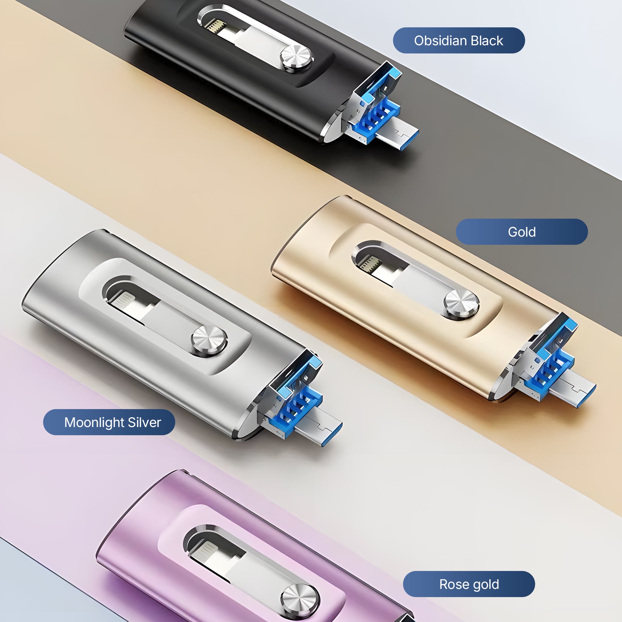 High-capacity USB flash drive for both mobile phones and computers