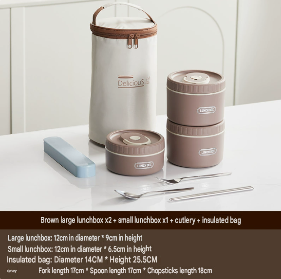 Stainless Steel Lunch Box Set (3-Pack)
