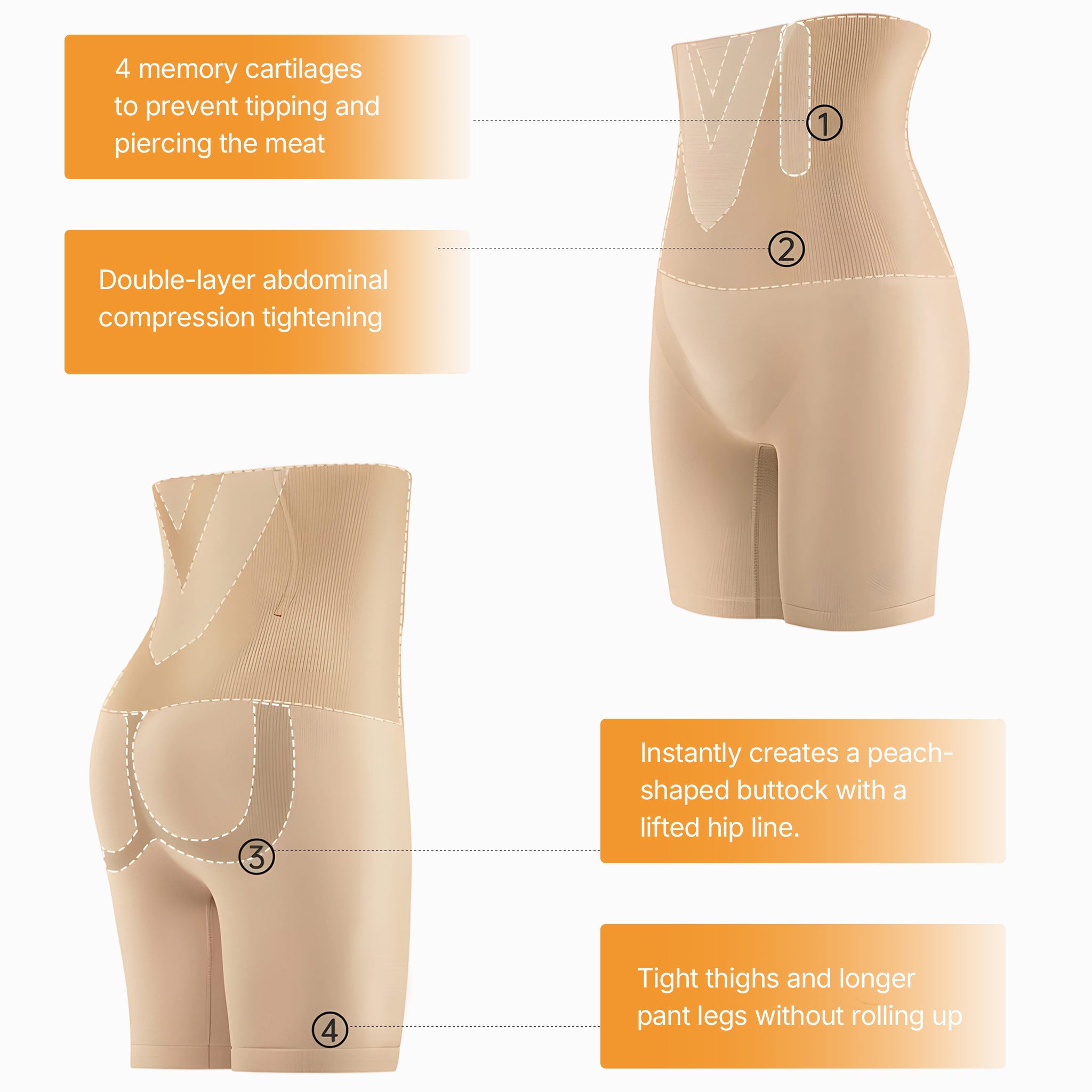 Seamless High-Waisted Tummy Control Butt-Lifting Pants