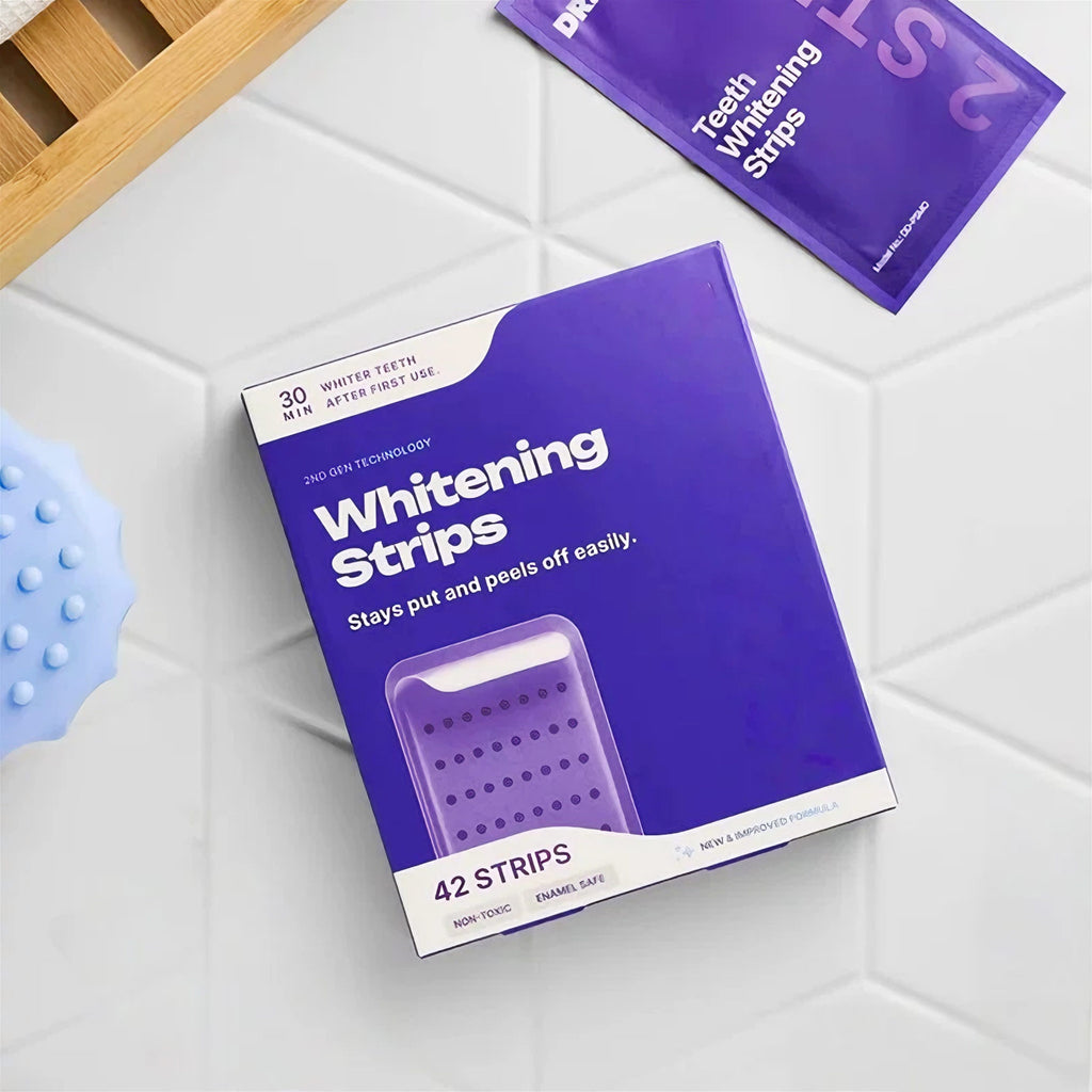 Dr. Dent Purple Teeth Whitening Enamel-Care Cleaning Strips