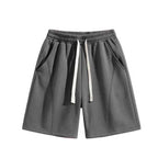 Women's Solid Color Drawstring Sweat Shorts | Loose-Fit Casual Athletic Shorts with Pockets