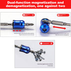 Aluminum Alloy Magnetic Bit Magnetizer/Demagnetizer | Strong Magnetic Screwdriver Bit Holder & Enhancer