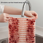 Coral Fleece Dishcloth Set | Super Absorbent Wave Pattern Cleaning Cloth | Kitchen & Hand Towel