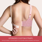 Full-Coverage Leopard Print Seamless Push-Up Bra
