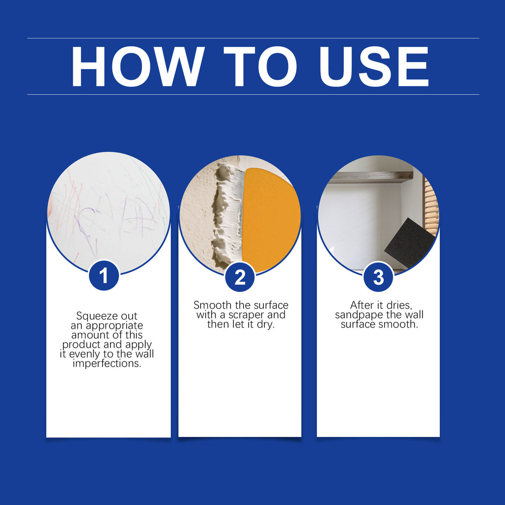 Jakehoe Wall Care Kit: Home Wall Stains & Graffiti Renovation, Paint Peeling & Crack Repair Cream