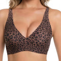 Plus Size Leopard Print Push-Up Bra | Sexy Backless Comfortable Breathable Bra | Minimalist Everyday Lingerie