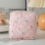 Mini Square Makeup Bag | Lightweight Travel Cosmetic Pouch