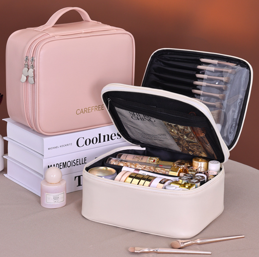 Square PU Leather Makeup Bag