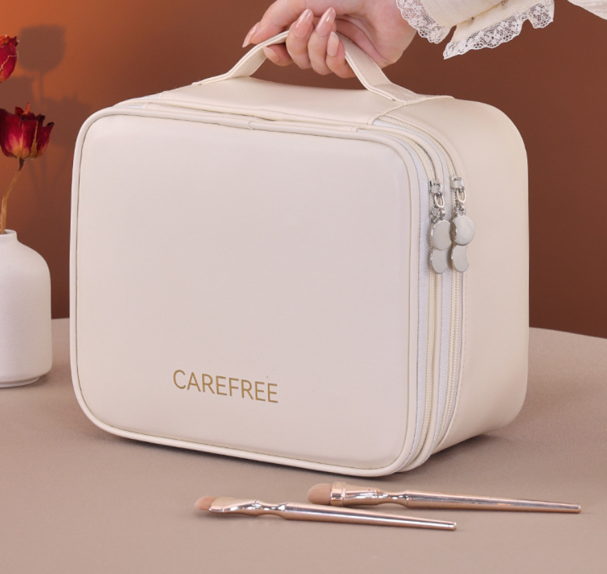 Square PU Leather Makeup Bag