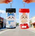 Transparent PVC Character Bag | Cute Keychain & Mini Storage Pouch