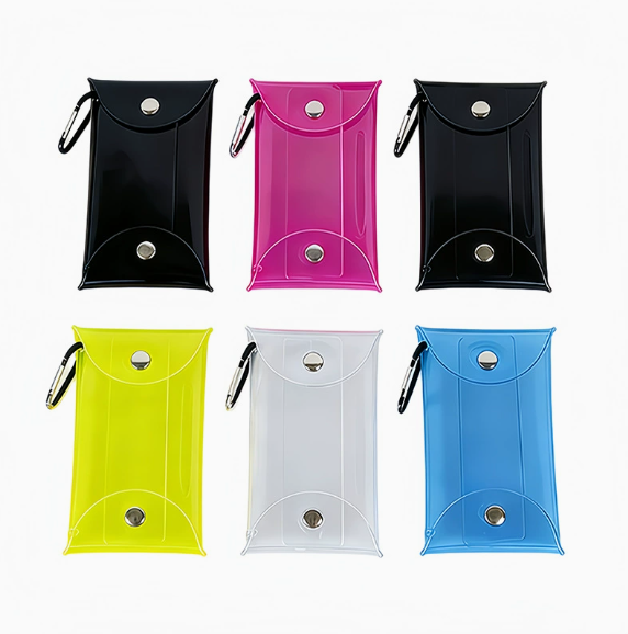 INS Style Clear PVC Snap Pouch | Mini Card Holder & Coin Purse