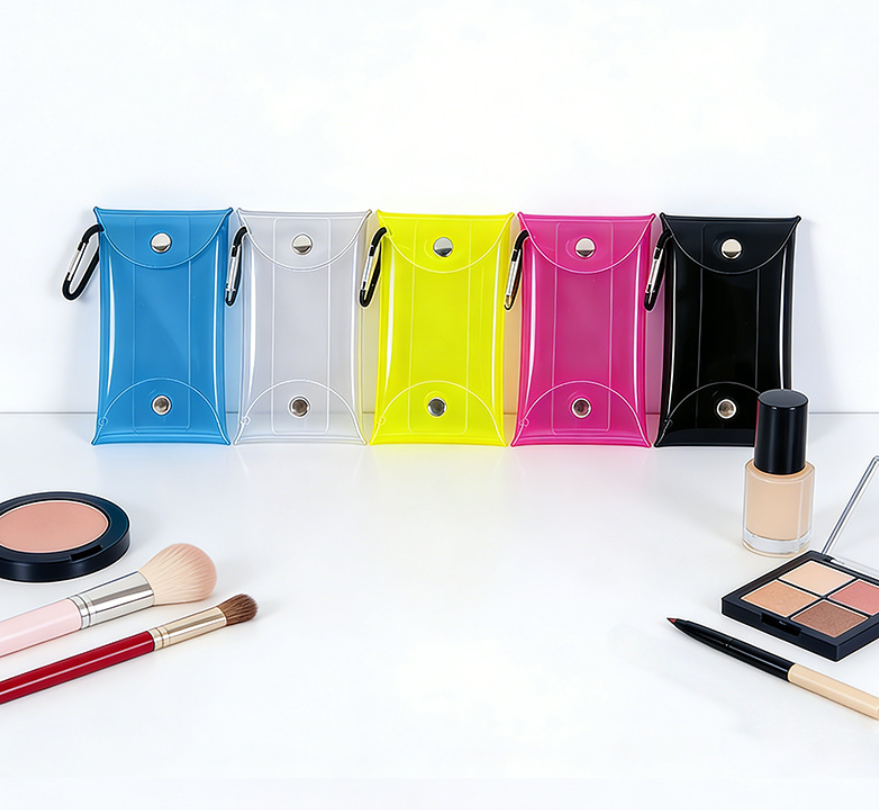 INS Style Clear PVC Snap Pouch | Mini Card Holder & Coin Purse