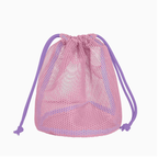 Dopamine Drawstring Makeup Bag | Portable Mesh Cosmetic Pouch