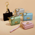 Mini PU Leather Keychain Coin Pouch