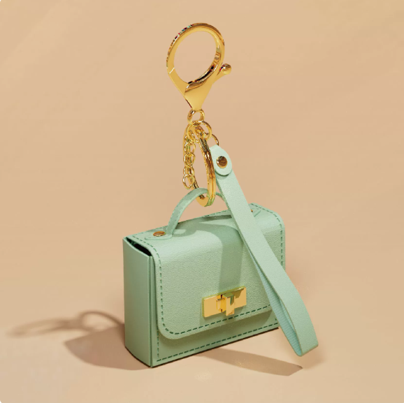 Mini PU Leather Keychain Coin Pouch