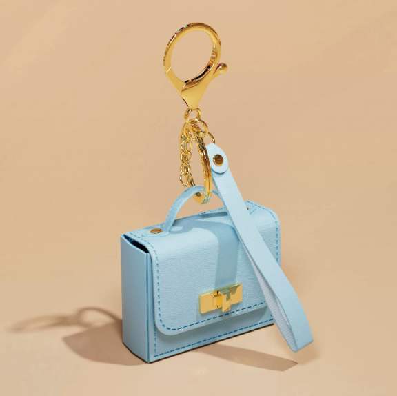 Mini PU Leather Keychain Coin Pouch