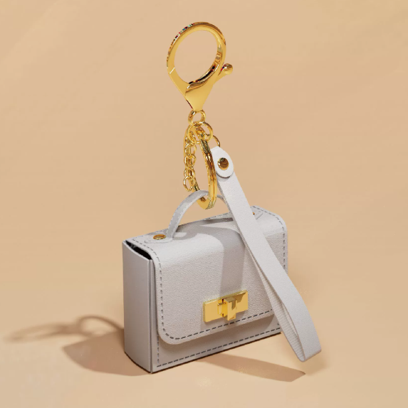 Mini PU Leather Keychain Coin Pouch