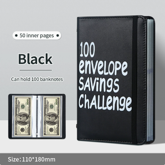 100-Day Savings Challenge Binder (A6, Pink)