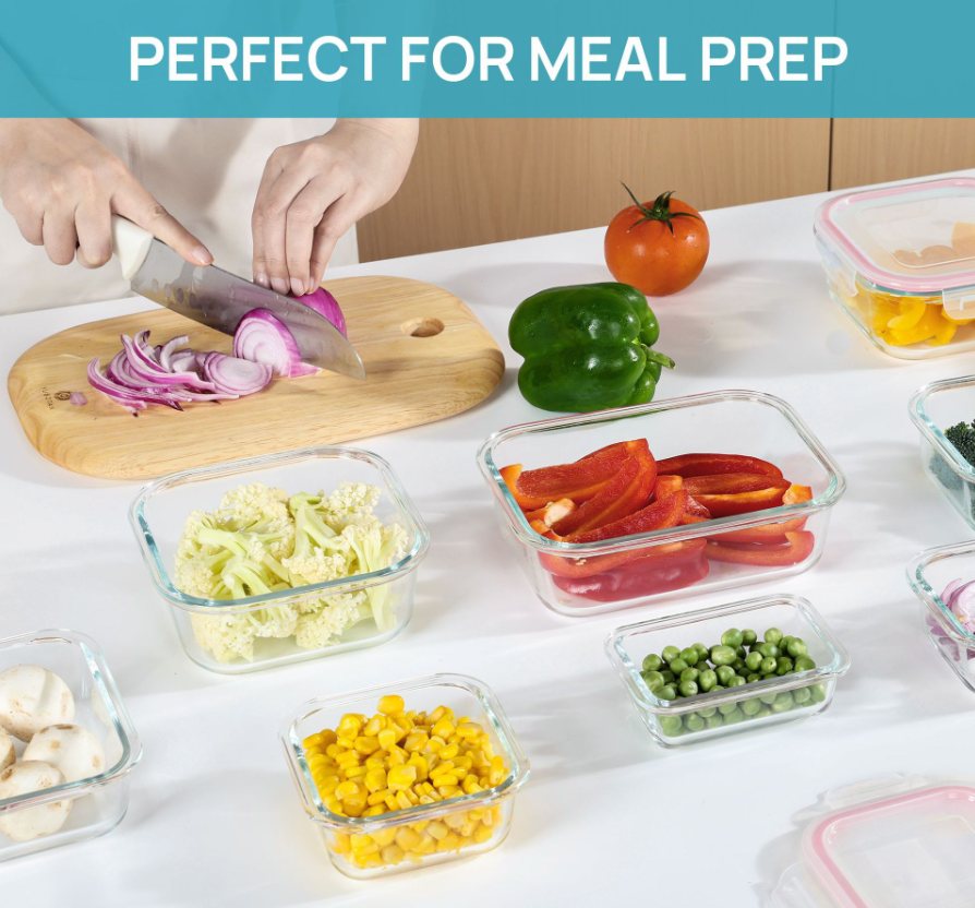 Glass Food Storage Container Set