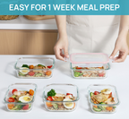 Glass Food Storage Container Set