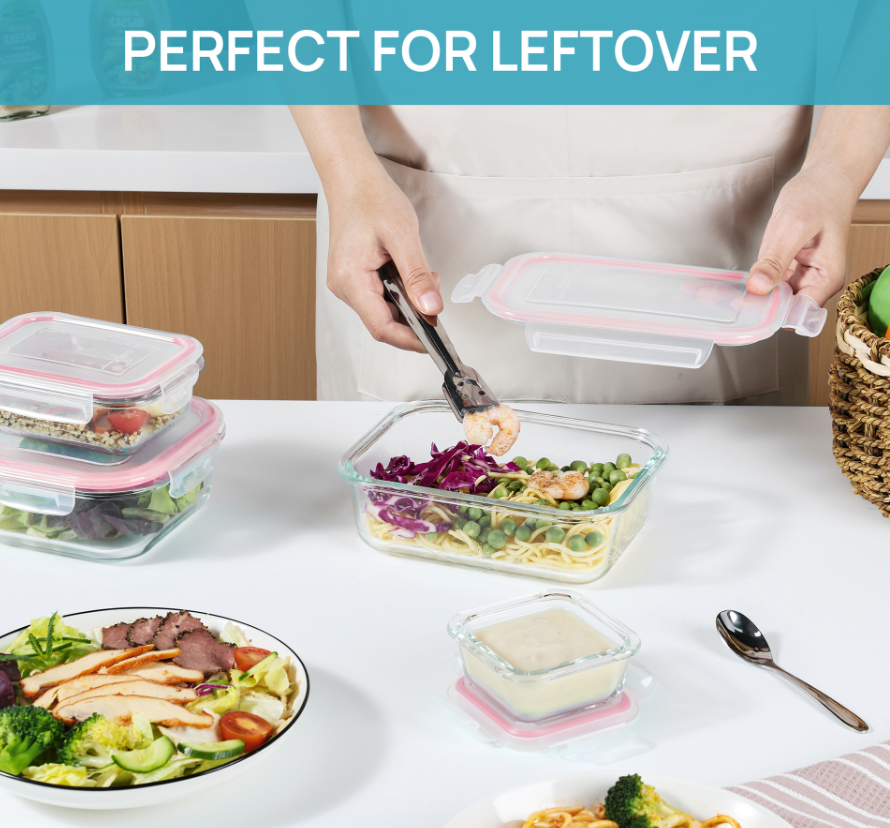 Glass Food Storage Container Set