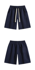 Women's Solid Color Drawstring Sweat Shorts | Loose-Fit Casual Athletic Shorts with Pockets