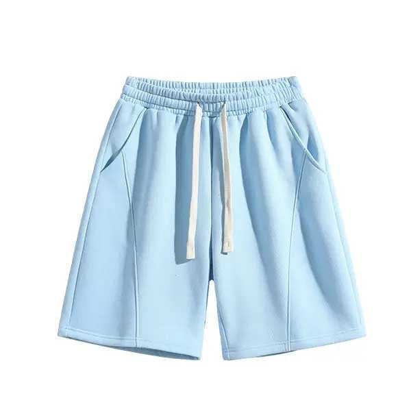 Women's Solid Color Drawstring Sweat Shorts | Loose-Fit Casual Athletic Shorts with Pockets